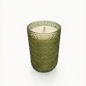 Tall Floral Soy Wax Candle